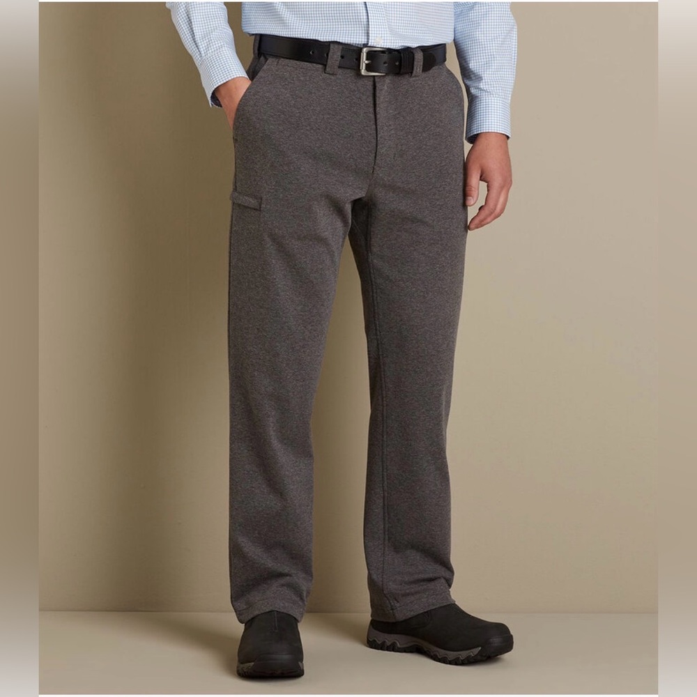 Duluth Trading Co Men's Standard Fit Incog- Chinos Pants 32x32 Gray Knit Comfort